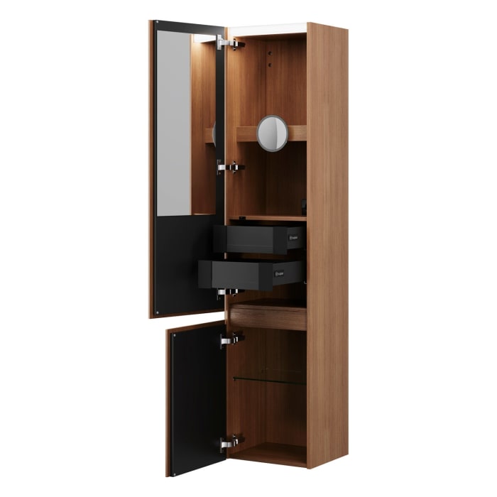 burgbad Lin20 Hochschrank 40 x 34,5 cm, mit 2 Türen, links