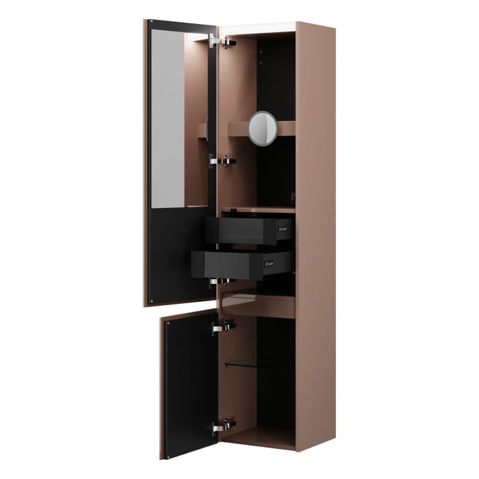 burgbad Lin20 Hochschrank 40 x 34,5 cm, mit 2 Türen, links