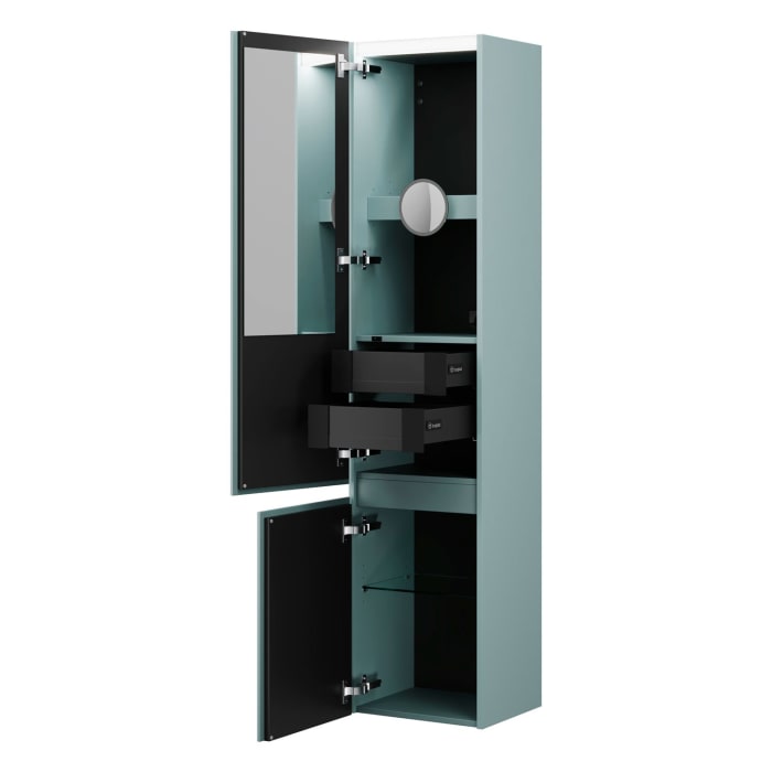 burgbad Lin20 Hochschrank 40 x 34,5 cm, mit 2 Türen, links