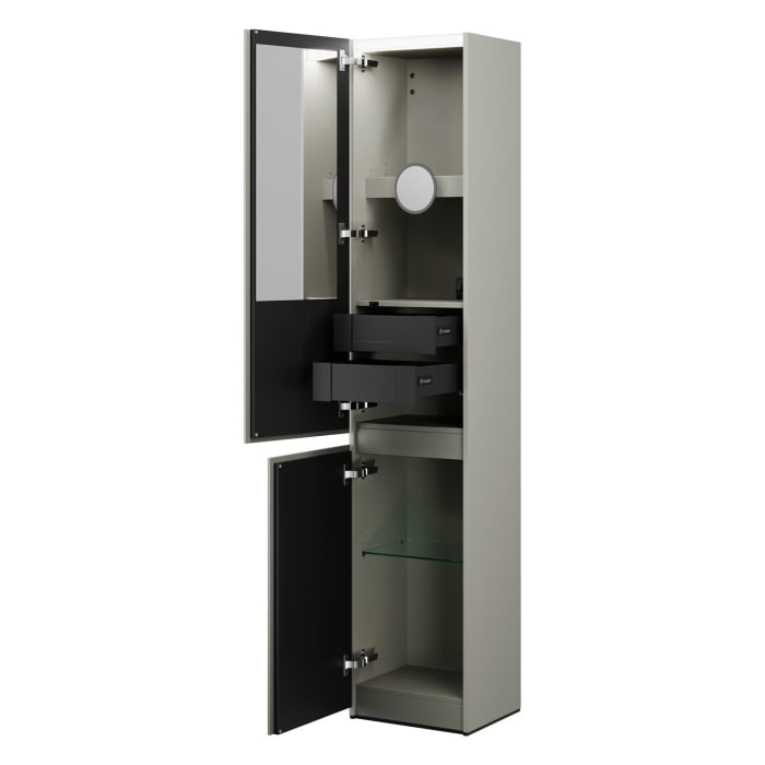 burgbad Lin20 Hochschrank 40 x 34,5 cm, mit 2 Türen, links