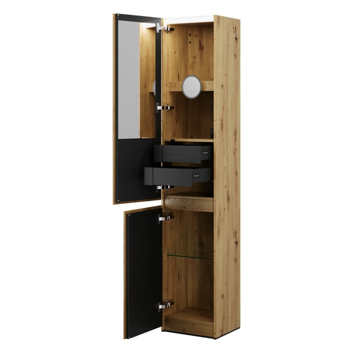 burgbad Lin20 Hochschrank 40 x 34,5 cm, mit 2 Türen, links