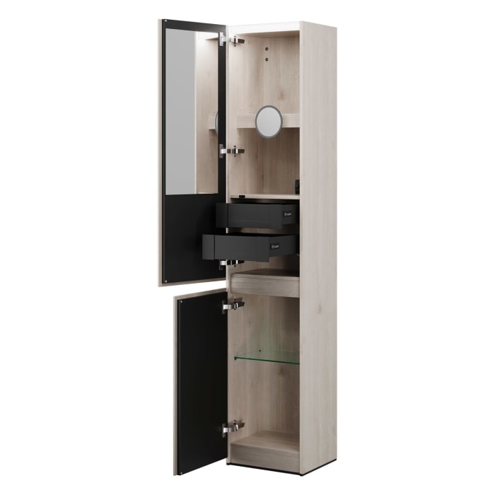 burgbad Lin20 Hochschrank 40 x 34,5 cm, mit 2 Türen, links