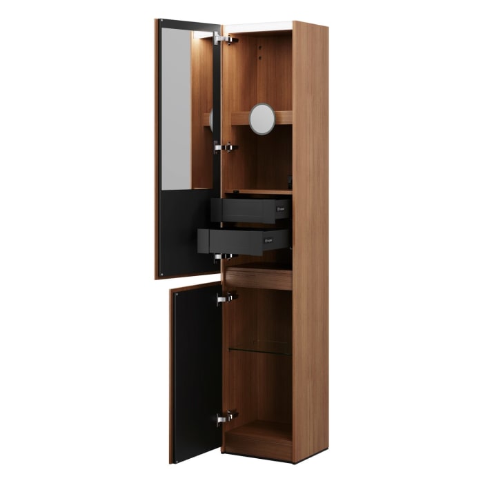 burgbad Lin20 Hochschrank 40 x 34,5 cm, mit 2 Türen, links