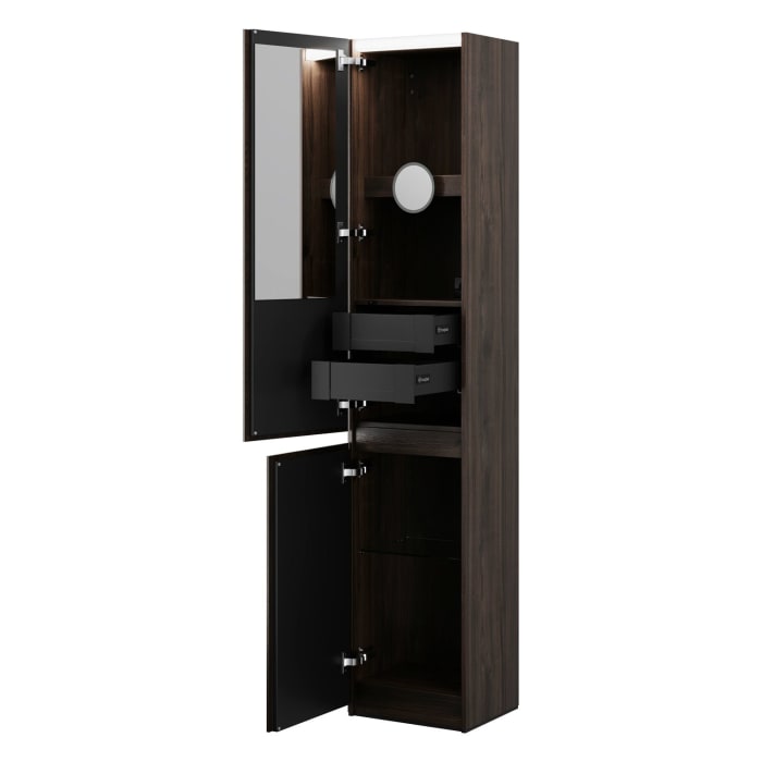 burgbad Lin20 Hochschrank 40 x 34,5 cm, mit 2 Türen, links