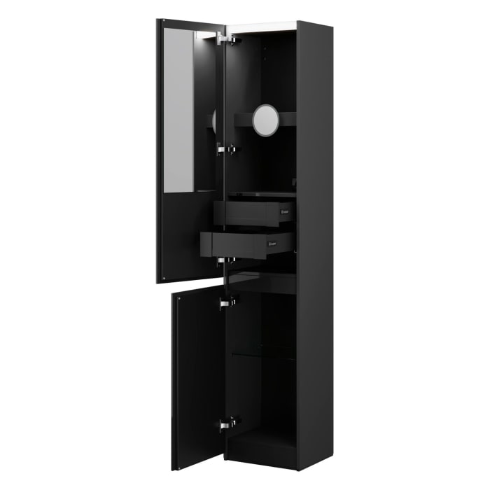 burgbad Lin20 Hochschrank 40 x 34,5 cm, mit 2 Türen, links