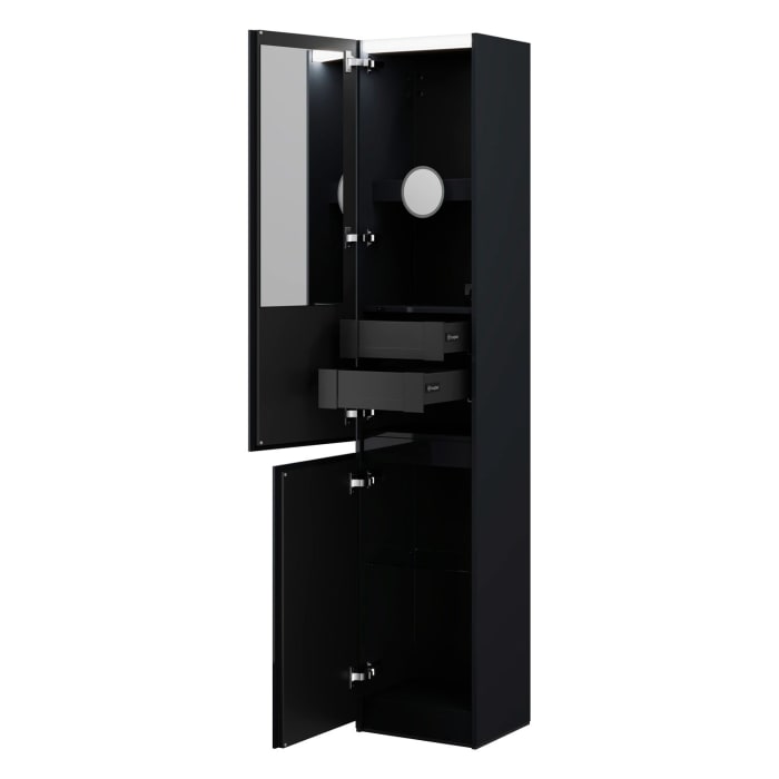 burgbad Lin20 Hochschrank 40 x 34,5 cm, mit 2 Türen, links