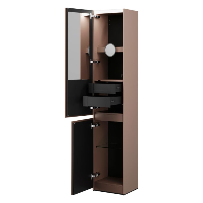 burgbad Lin20 Hochschrank 40 x 34,5 cm, mit 2 Türen, links