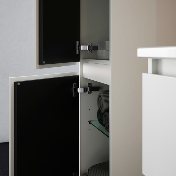 burgbad Lin20 Hochschrank 40 x 34,5 cm, mit 2 Türen, links