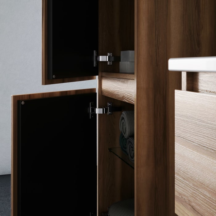 burgbad Lin20 Hochschrank 40 x 34,5 cm, mit 2 Türen, links