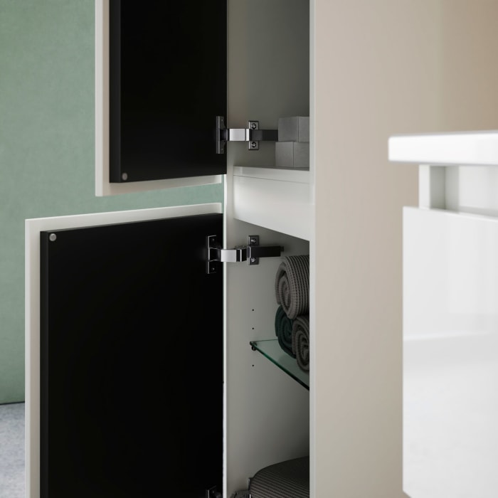 burgbad Lin20 Hochschrank 40 x 34,5 cm, mit 2 Türen, links