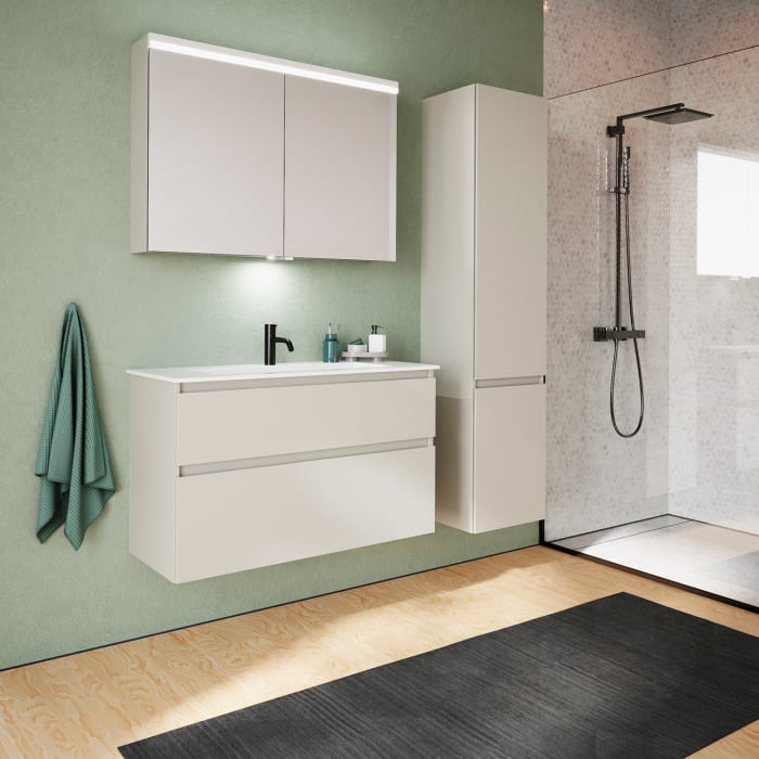 burgbad Lin20 Hochschrank 40 x 34,5 cm, mit 2 Türen, rechts