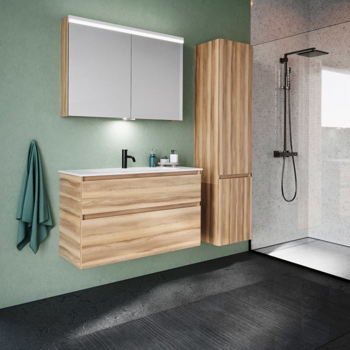 burgbad Lin20 Hochschrank 40 x 34,5 cm, mit 2 Türen, rechts