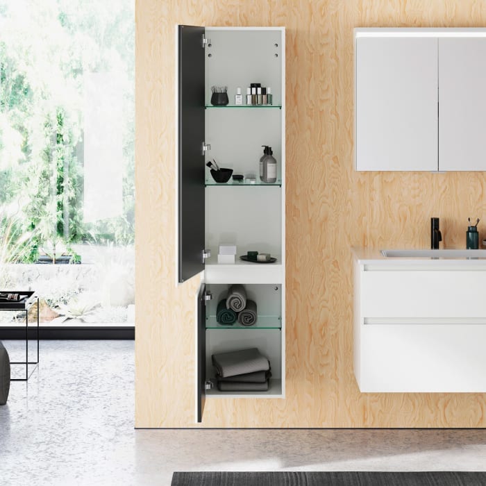 burgbad Lin20 Hochschrank 40 x 34,5 cm , mit 2 Türen, links