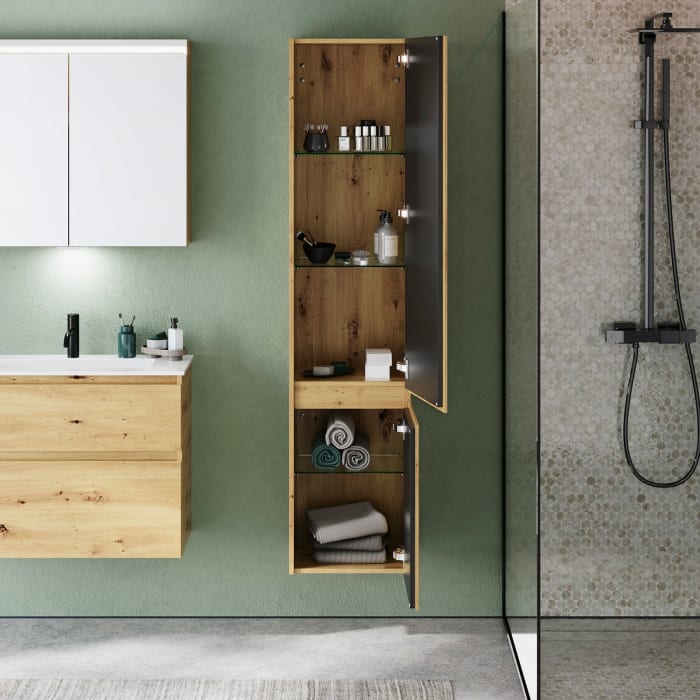 burgbad Lin20 Hochschrank 40 x 34,5 cm, mit 2 Türen, rechts