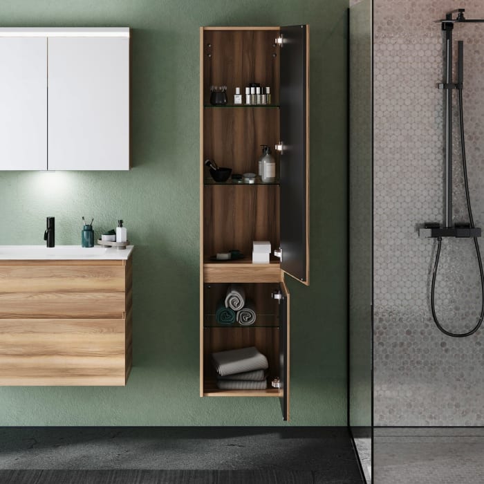 burgbad Lin20 Hochschrank 40 x 34,5 cm, mit 2 Türen, rechts