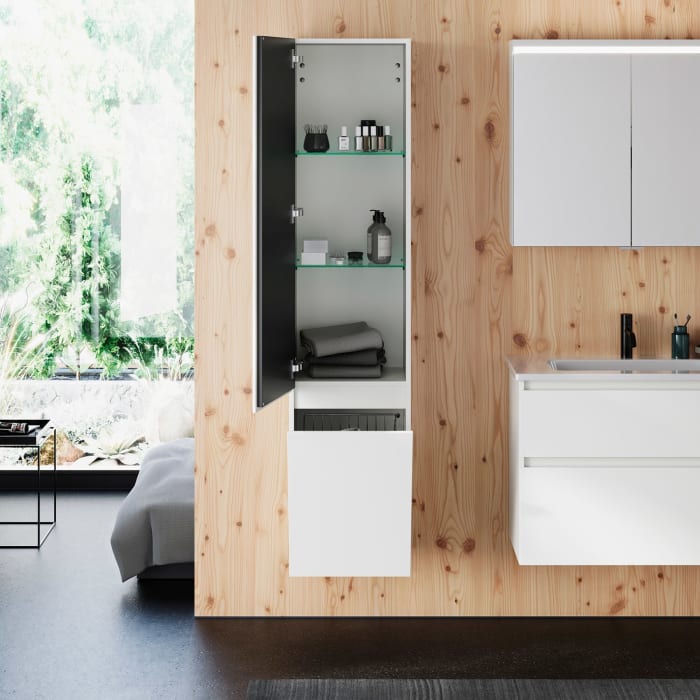 burgbad Lin20 Hochschrank 40 x 34,5 cm, mit 1 Tür, links