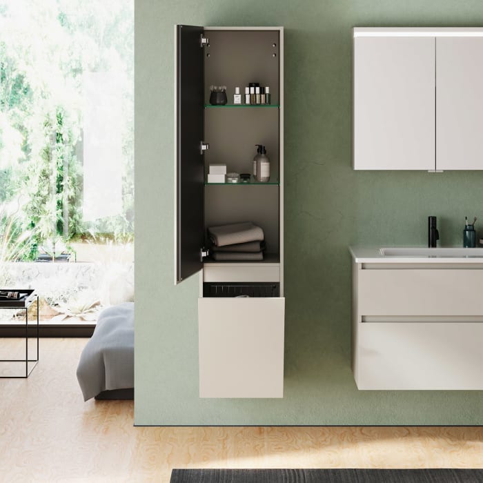 burgbad Lin20 Hochschrank 40 x 34,5 cm, mit 1 Tür, links