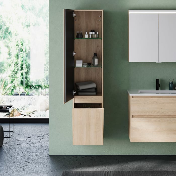 burgbad Lin20 Hochschrank 40 x 34,5 cm, mit 1 Tür, links