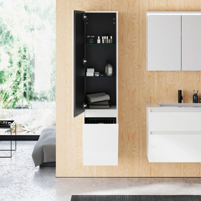 burgbad Lin20 Hochschrank 40 x 34,5 cm, mit 1 Tür, links