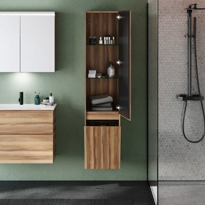 burgbad Lin20 Hochschrank 40 x 34,5 cm, mit 1 Tür, rechts