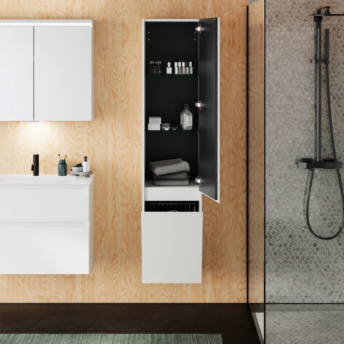 burgbad Lin20 Hochschrank 40 x 34,5 cm, mit 1 Tür, rechts