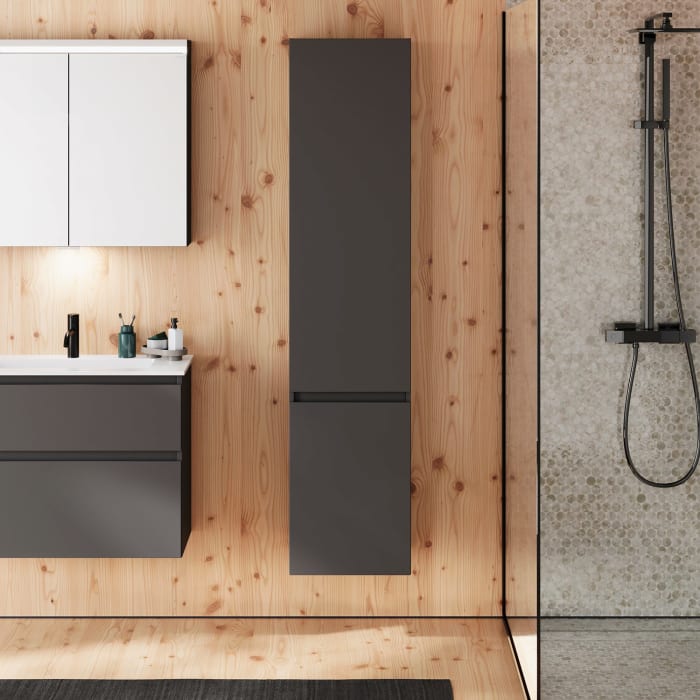 burgbad Lin20 Hochschrank 40 x 34,5 cm, mit 2 Türen, rechts