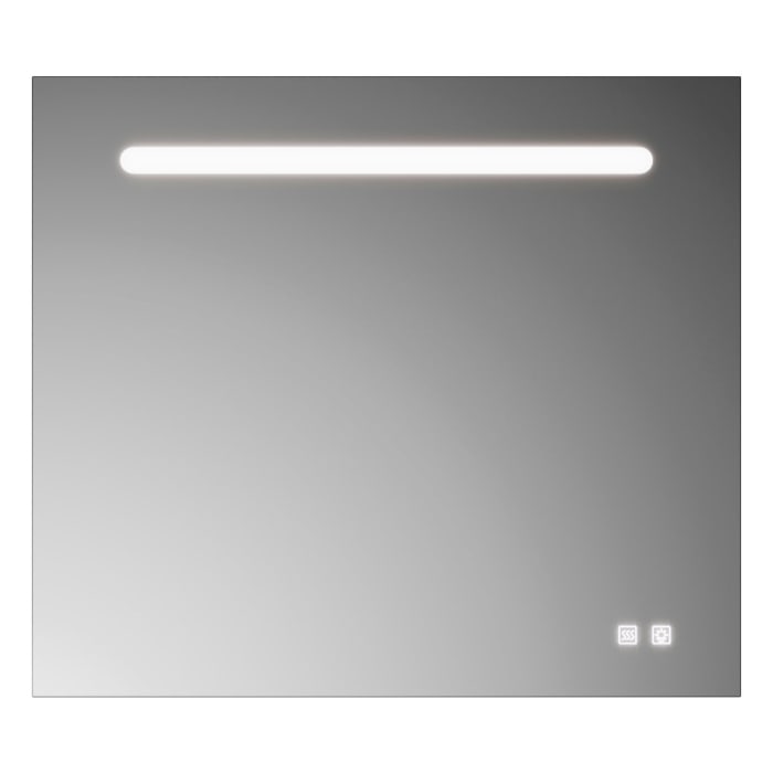 burgbad Lin20 Badspiegel 80 cm mit LED-Beleuchtung und Spiegelheizung