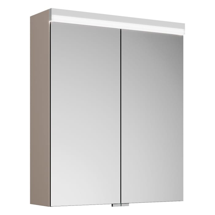 burgbad Lin20 Spiegelschrank mit LED-Beleuchtung, 60 cm, 2 Spiegeltüren