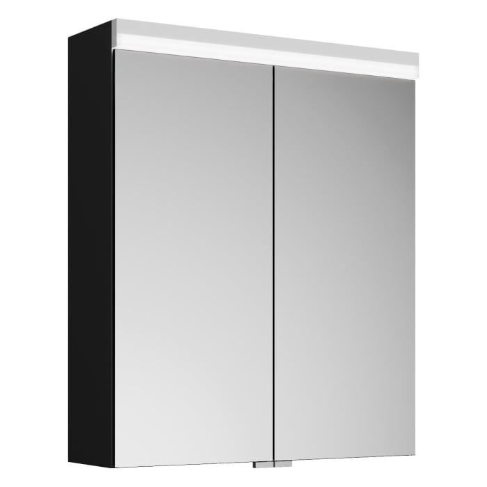 burgbad Lin20 Spiegelschrank mit LED-Beleuchtung, 60 cm, 2 Spiegeltüren