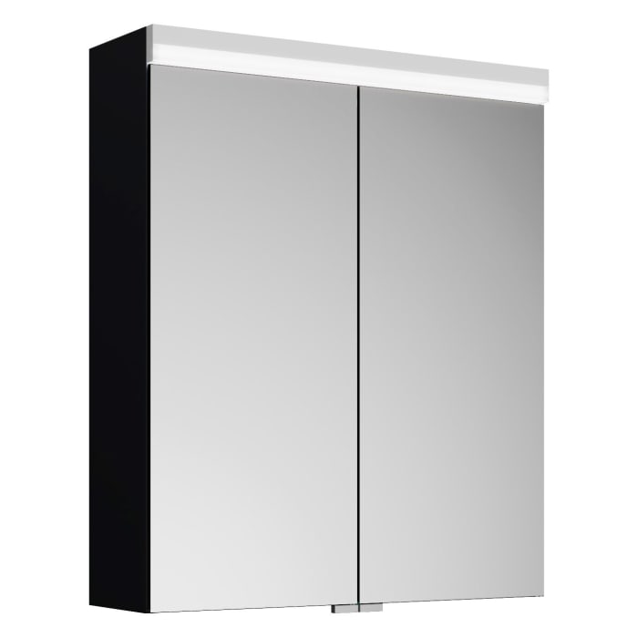 burgbad Lin20 Spiegelschrank mit LED-Beleuchtung, 60 cm, 2 Spiegeltüren