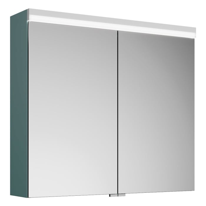 burgbad Lin20 Spiegelschrank mit LED-Beleuchtung, 80 cm, 2 Spiegeltüren