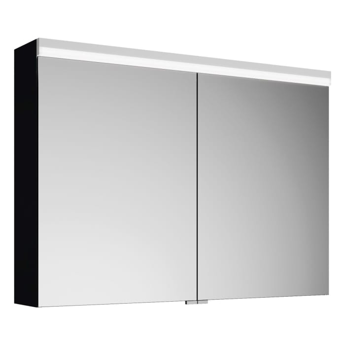 burgbad Lin20 Spiegelschrank mit LED-Beleuchtung, 100 cm, 2 Spiegeltüren