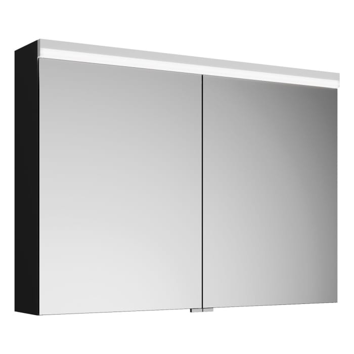 burgbad Lin20 Spiegelschrank mit LED-Beleuchtung, 100 cm, 2 Spiegeltüren