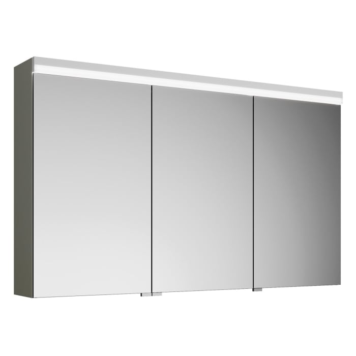 burgbad Lin20 Spiegelschrank mit LED-Beleuchtung, 120 cm, 3 Spiegeltüren, links