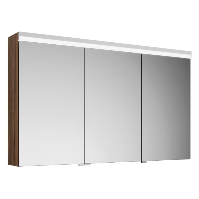 burgbad Lin20 Spiegelschrank mit LED-Beleuchtung, 120 cm, 3 Spiegeltüren, links