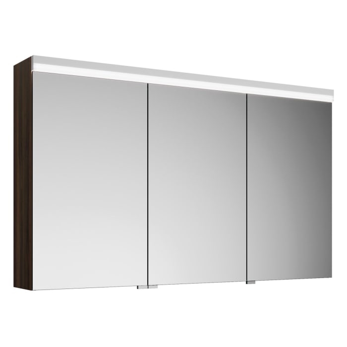 burgbad Lin20 Spiegelschrank mit LED-Beleuchtung, 120 cm, 3 Spiegeltüren, links