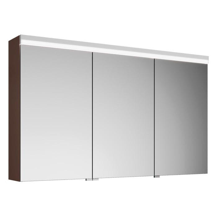 burgbad Lin20 Spiegelschrank mit LED-Beleuchtung, 120 cm, 3 Spiegeltüren, links