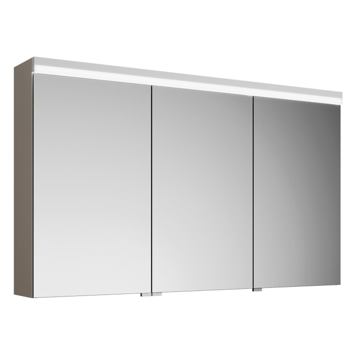 burgbad Lin20 Spiegelschrank mit LED-Beleuchtung, 120 cm, 3 Spiegeltüren, links