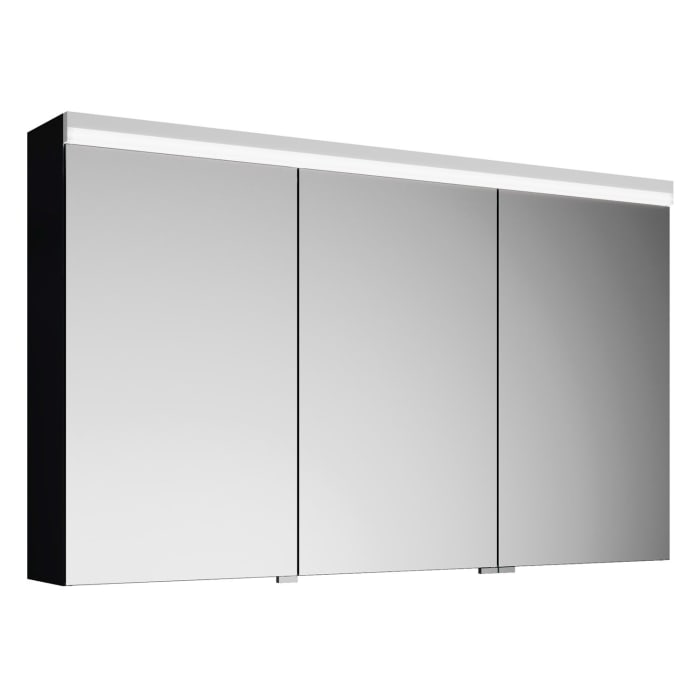 burgbad Lin20 Spiegelschrank mit LED-Beleuchtung, 120 cm, 3 Spiegeltüren, rechts