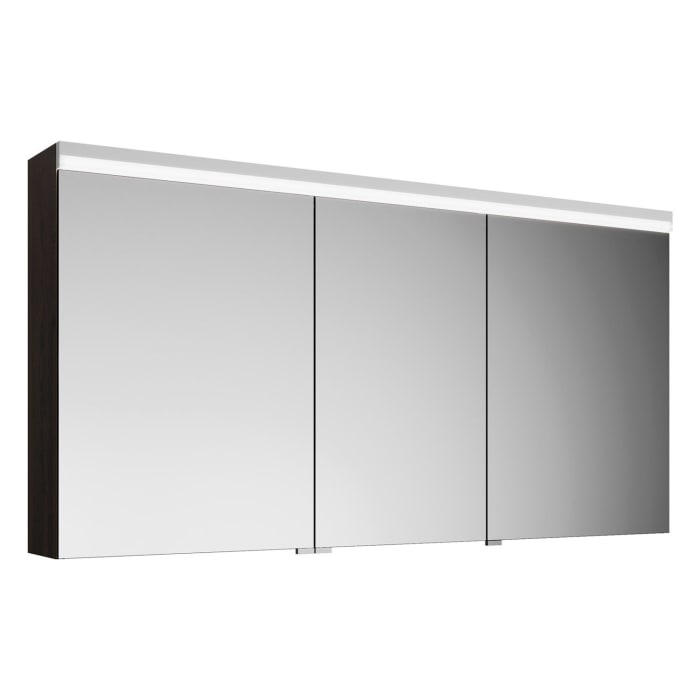 burgbad Lin20 Spiegelschrank mit LED-Beleuchtung, 140 cm, 3 Spiegeltüren, links