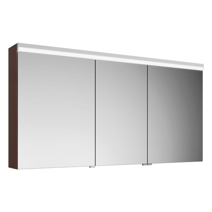 burgbad Lin20 Spiegelschrank mit LED-Beleuchtung, 140 cm, 3 Spiegeltüren, rechts