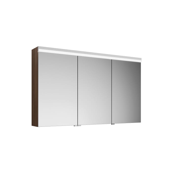 burgbad Lin20 Spiegelschrank mit LED-Beleuchtung, 120 cm, 3 Spiegeltüren, links, mit Waschtischbeleuchtung