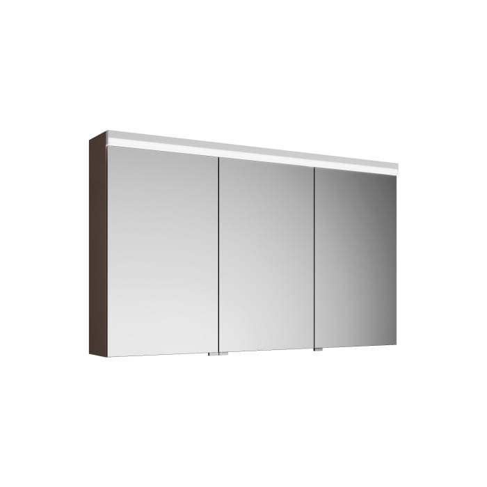 burgbad Lin20 Spiegelschrank mit LED-Beleuchtung, 120 cm, 3 Spiegeltüren, links, mit Waschtischbeleuchtung