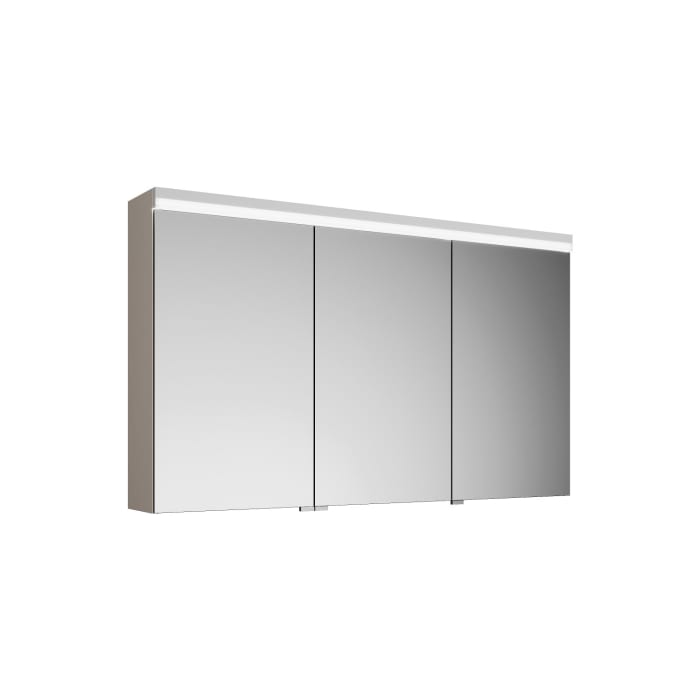 burgbad Lin20 Spiegelschrank mit LED-Beleuchtung, 120 cm, 3 Spiegeltüren, links, mit Waschtischbeleuchtung