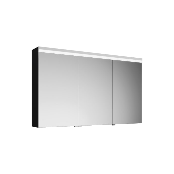 burgbad Lin20 Spiegelschrank mit LED-Beleuchtung, 120 cm, 3 Spiegeltüren, links, mit Waschtischbeleuchtung