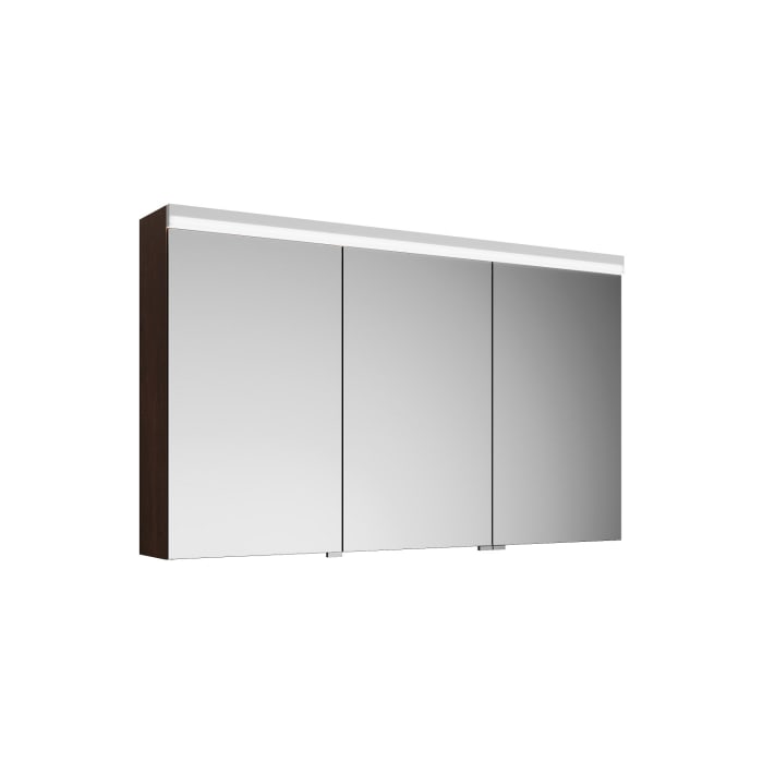 burgbad Lin20 Spiegelschrank mit LED-Beleuchtung, 120 cm, 3 Spiegeltüren, rechts, mit Waschtischbeleuchtung