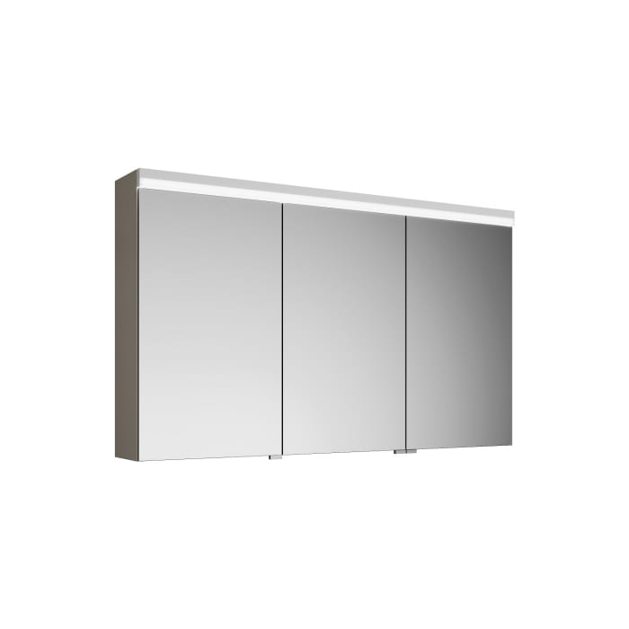 burgbad Lin20 Spiegelschrank mit LED-Beleuchtung, 120 cm, 3 Spiegeltüren, rechts, mit Waschtischbeleuchtung