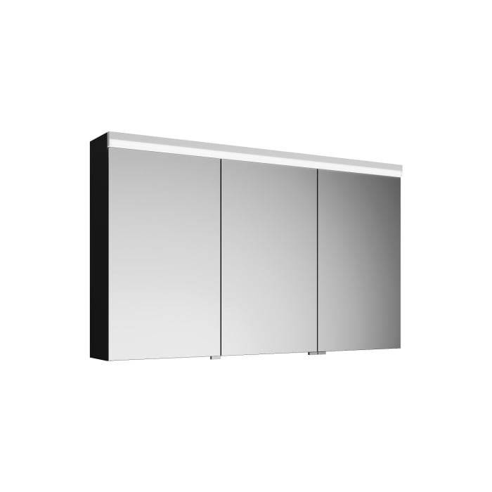 burgbad Lin20 Spiegelschrank mit LED-Beleuchtung, 120 cm, 3 Spiegeltüren, rechts, mit Waschtischbeleuchtung