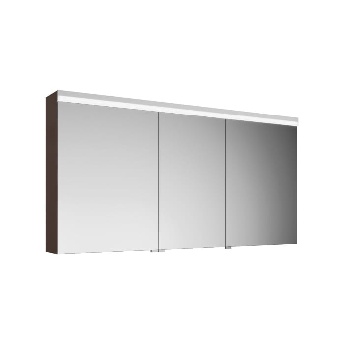 burgbad Lin20 Spiegelschrank mit LED-Beleuchtung, 140 cm, 3 Spiegeltüren, links, mit Waschtischbeleuchtung