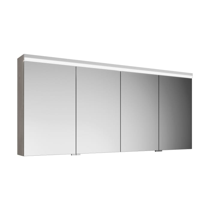 burgbad Lin20 Spiegelschrank mit LED-Beleuchtung, 160 cm, 4 Spiegeltüren, mit Waschtischbeleuchtung